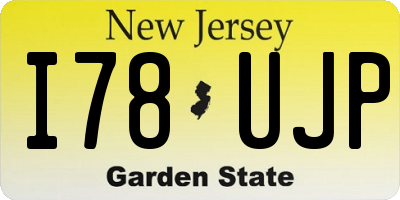 NJ license plate I78UJP