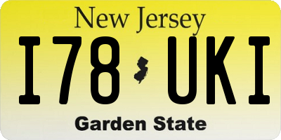 NJ license plate I78UKI