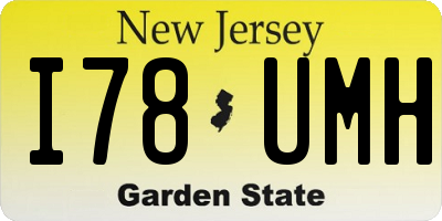 NJ license plate I78UMH