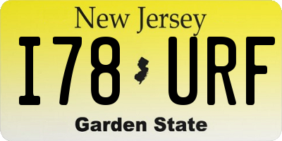 NJ license plate I78URF