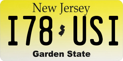 NJ license plate I78USI