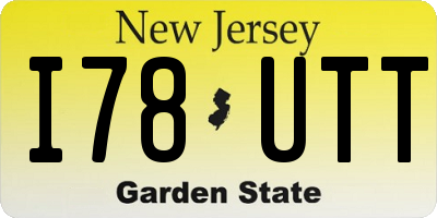 NJ license plate I78UTT