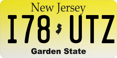 NJ license plate I78UTZ