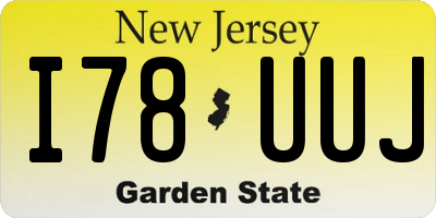 NJ license plate I78UUJ