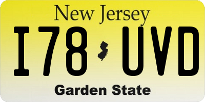 NJ license plate I78UVD