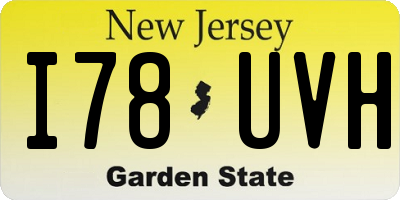 NJ license plate I78UVH
