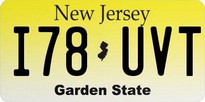 NJ license plate I78UVT