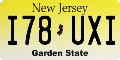 NJ license plate I78UXI
