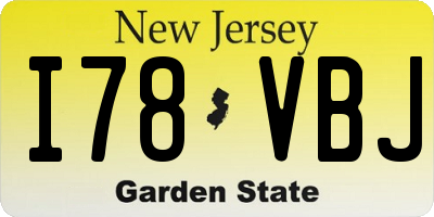 NJ license plate I78VBJ