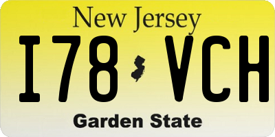 NJ license plate I78VCH
