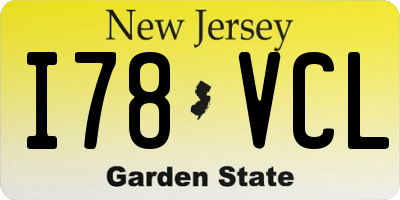 NJ license plate I78VCL