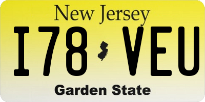 NJ license plate I78VEU