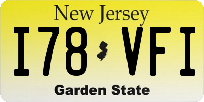 NJ license plate I78VFI