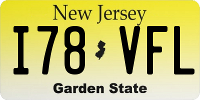 NJ license plate I78VFL