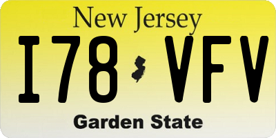 NJ license plate I78VFV