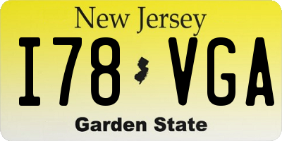 NJ license plate I78VGA