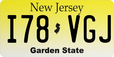 NJ license plate I78VGJ