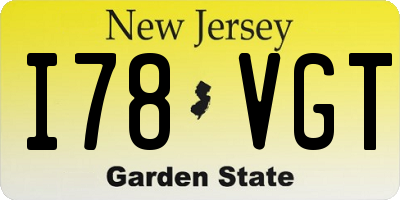 NJ license plate I78VGT