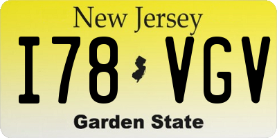 NJ license plate I78VGV