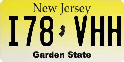 NJ license plate I78VHH