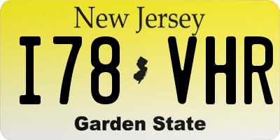 NJ license plate I78VHR