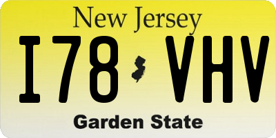 NJ license plate I78VHV