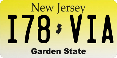 NJ license plate I78VIA