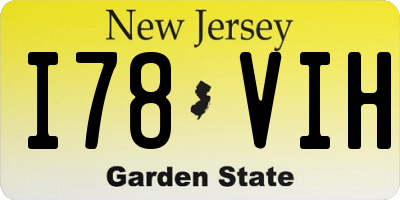 NJ license plate I78VIH