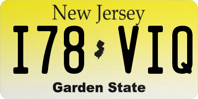 NJ license plate I78VIQ