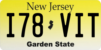 NJ license plate I78VIT