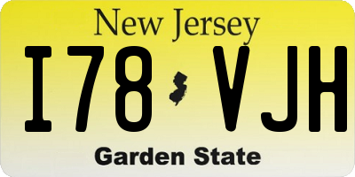 NJ license plate I78VJH