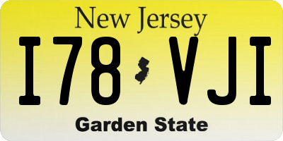NJ license plate I78VJI