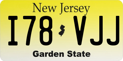 NJ license plate I78VJJ