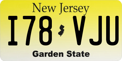 NJ license plate I78VJU