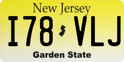 NJ license plate I78VLJ