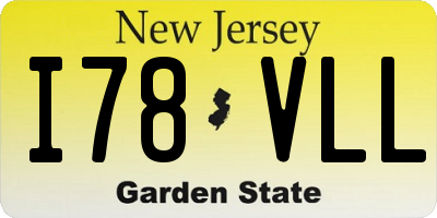 NJ license plate I78VLL