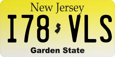 NJ license plate I78VLS