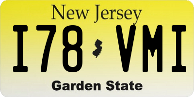 NJ license plate I78VMI