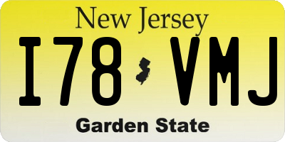 NJ license plate I78VMJ
