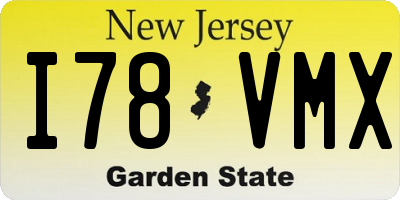 NJ license plate I78VMX