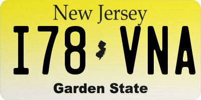 NJ license plate I78VNA