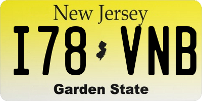 NJ license plate I78VNB