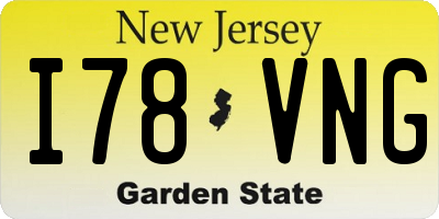 NJ license plate I78VNG