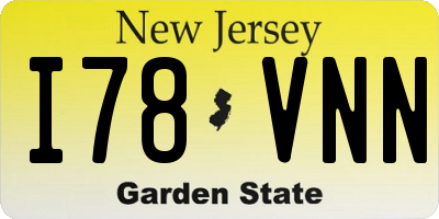 NJ license plate I78VNN
