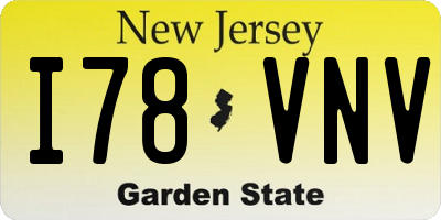 NJ license plate I78VNV