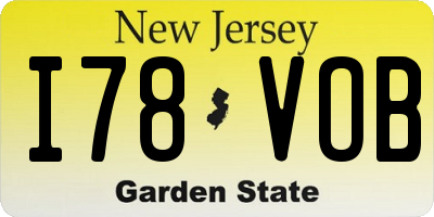 NJ license plate I78VOB