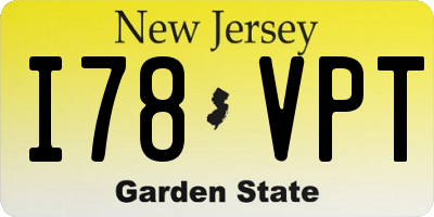NJ license plate I78VPT