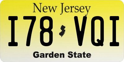 NJ license plate I78VQI