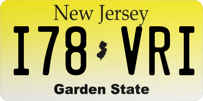 NJ license plate I78VRI