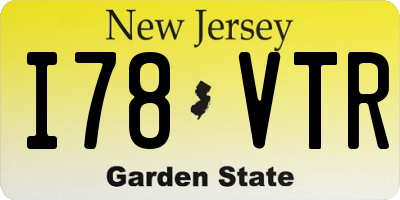 NJ license plate I78VTR